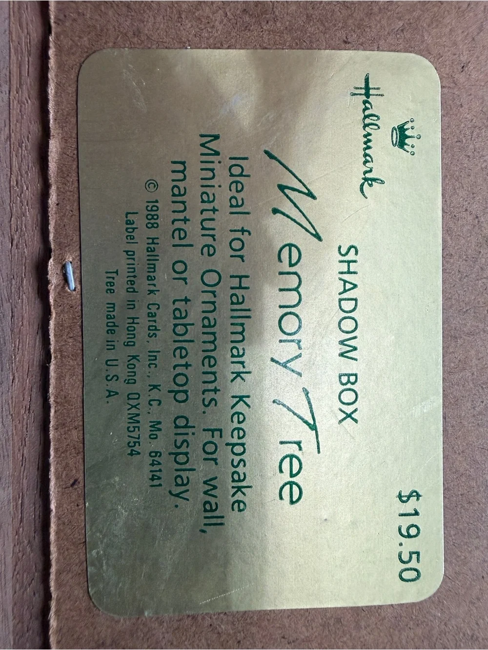 Vintage 1988 Hallmark Wooden Christmas Tree Ornament Display